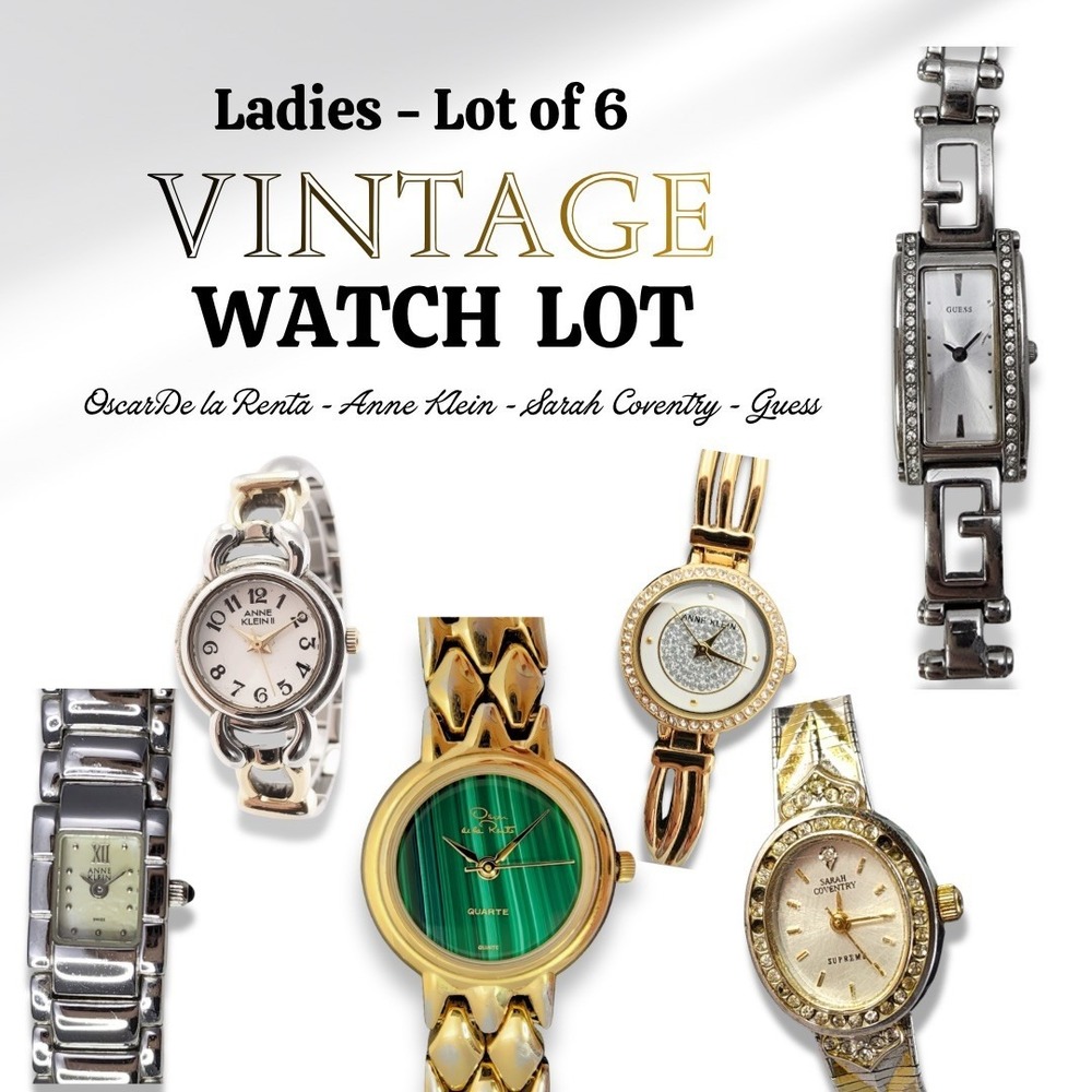 Vintage Ladies' Watch Lot 6 Styles from 1980s-90s Elegance ALL WORK